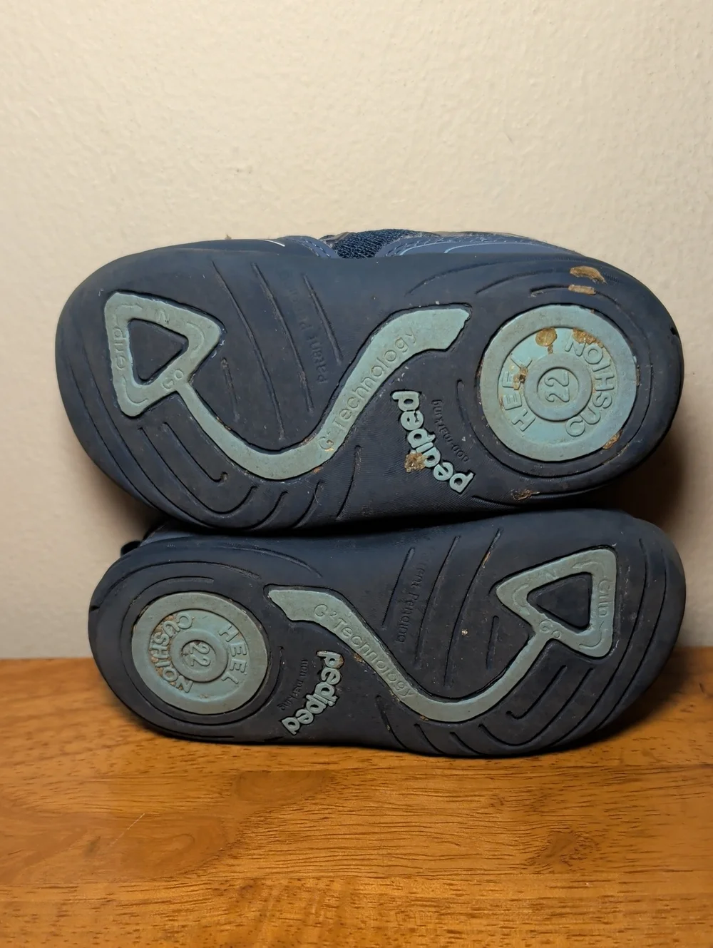 Pediped Grip & Go P-Force Iceberg Sneaker Navy Blue Toddler Boys Size 6